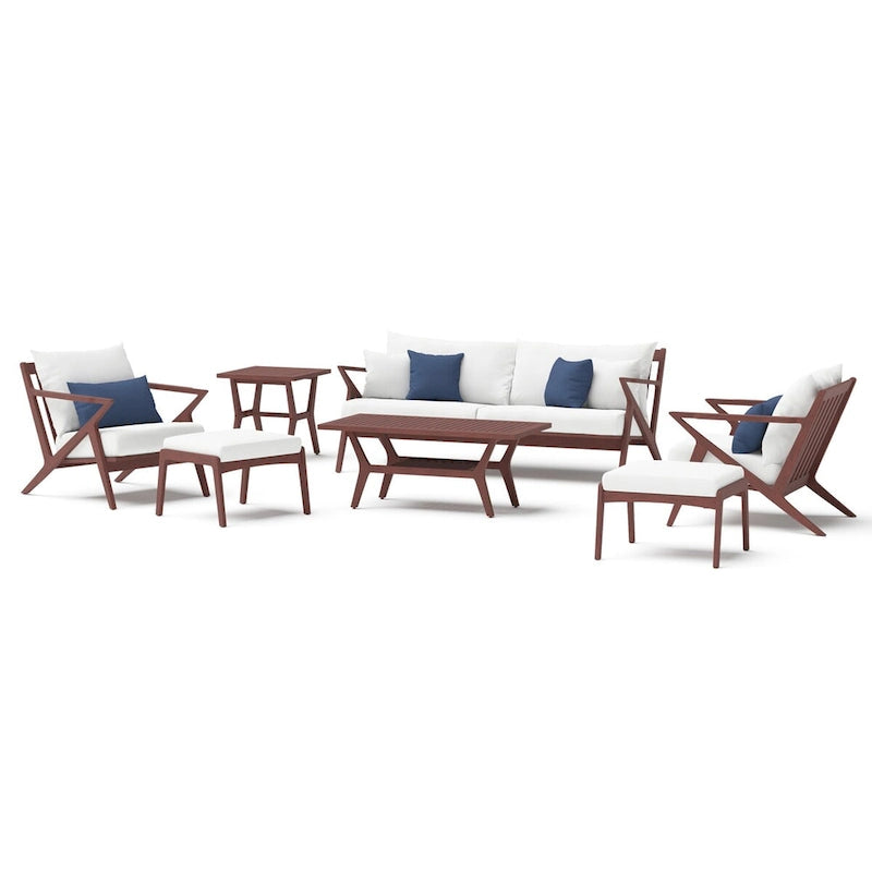 Ensemble canapé et fauteuil de jardin Vaughn 7 pièces Sunbrella
