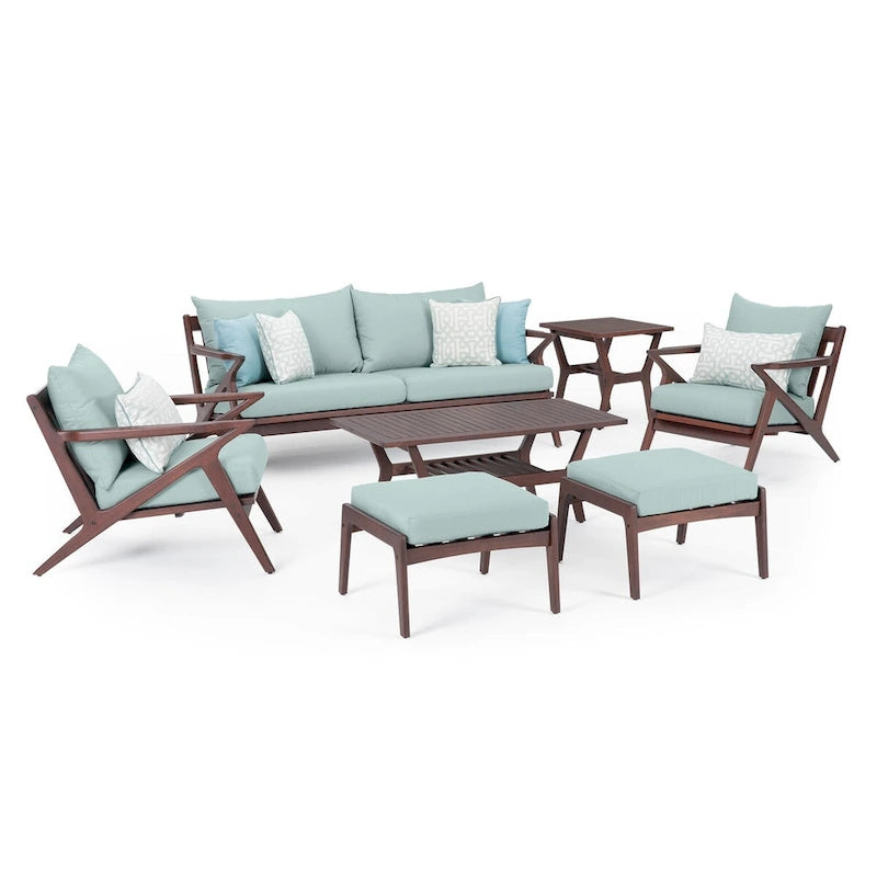 Ensemble canapé et fauteuil de jardin Vaughn 7 pièces Sunbrella