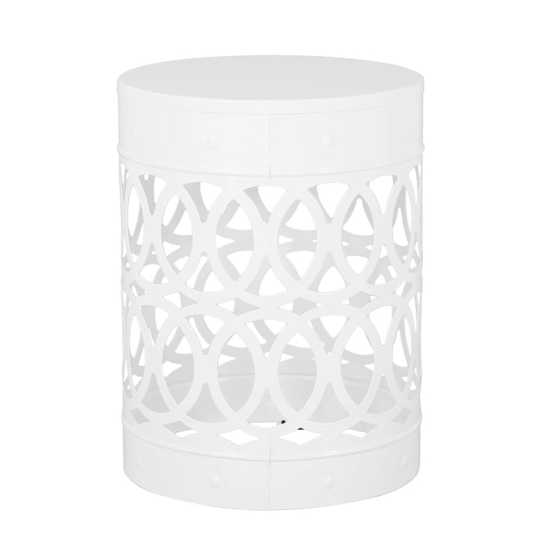 Table d'appoint en métal de style ajouré en fer forgé pour l'extérieur, par Christopher Knight Home