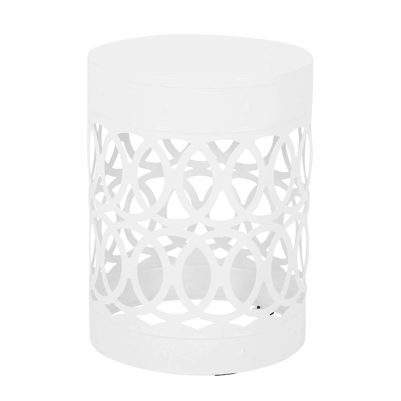 Table d'appoint en métal de style ajouré en fer forgé pour l'extérieur, par Christopher Knight Home