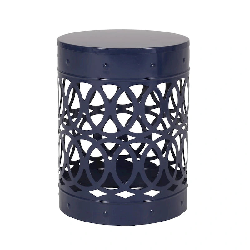 Table d'appoint en métal de style ajouré en fer forgé pour l'extérieur, par Christopher Knight Home
