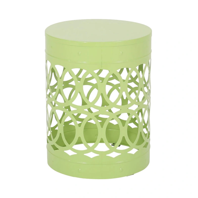Table d'appoint en métal de style ajouré en fer forgé pour l'extérieur, par Christopher Knight Home