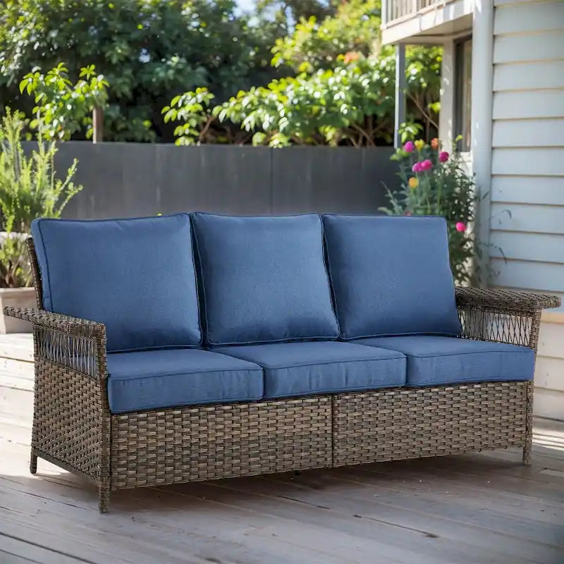 Outdoor PE Rattan Sofa Furniture Set - Brown