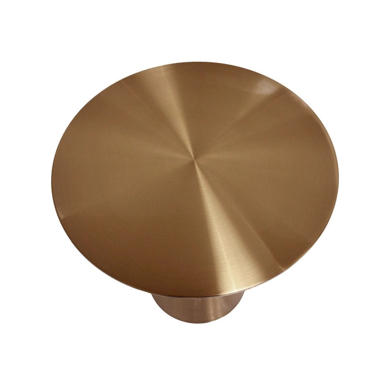 Table d'appoint ronde Lorenzo en acier inoxydable Pasargad Home, or rose