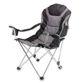 Oniva Reclining Camp Chair, (Black with Gray Accents)