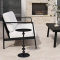 Table d'appoint ronde sur pied Zora pour l'extérieur