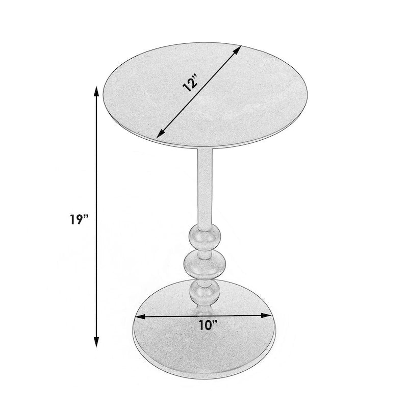 Table d'appoint ronde sur pied Zora pour l'extérieur