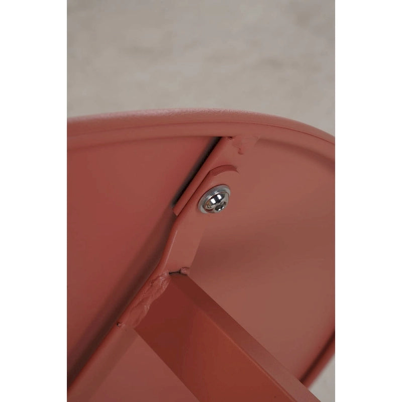 Table basse ronde en acier pour patio, grande table d'appoint extérieure résistante aux intempéries pour jardin, balcon, cour - 70 x 70 x 40 cm