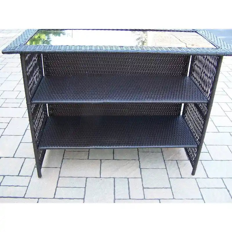 Table de bar en osier de résine marron Oakland Living Corporation Merit