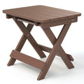 Table d'appoint pliante Adirondack d'extérieur pour jardin au bord de la piscine, table basse résistante aux intempéries - en PE haute densité