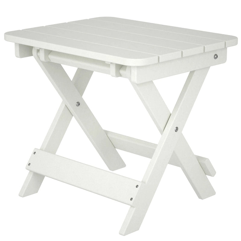 Table d'appoint pliante Adirondack d'extérieur pour jardin au bord de la piscine, table basse résistante aux intempéries - en PE haute densité