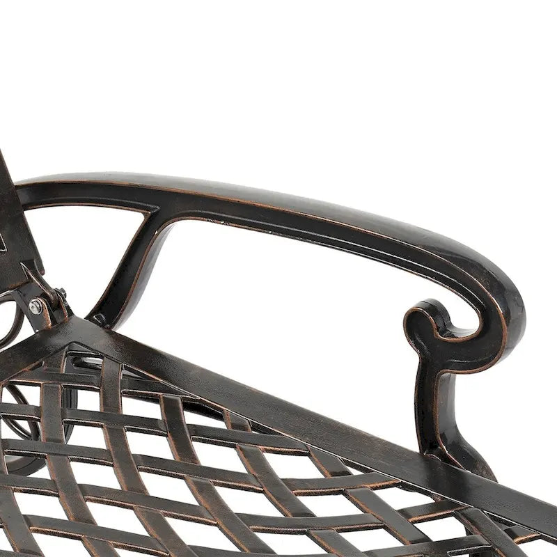 Lit de repos réglable en aluminium pour cour, chaise longue d'extérieur