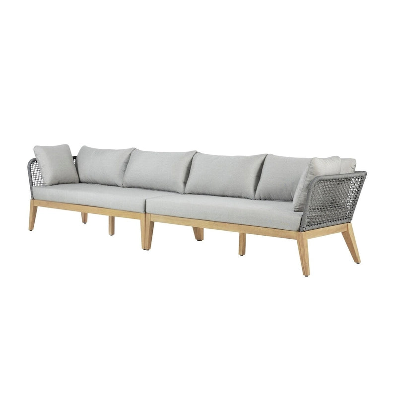 Canapé Cypress Teak Wood 128 avec motif en corde