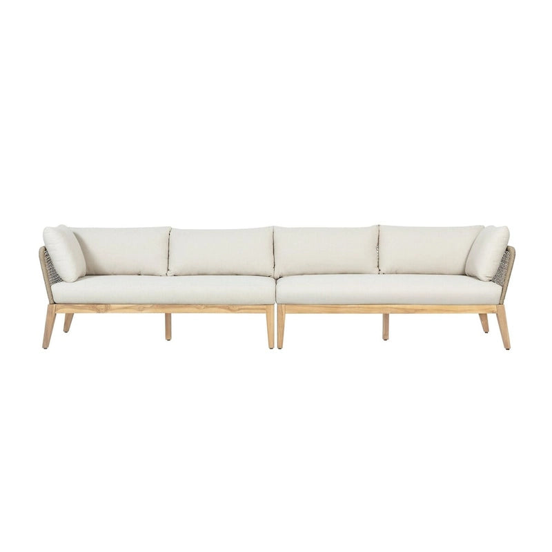 Canapé Cypress Teak Wood 128 avec motif en corde