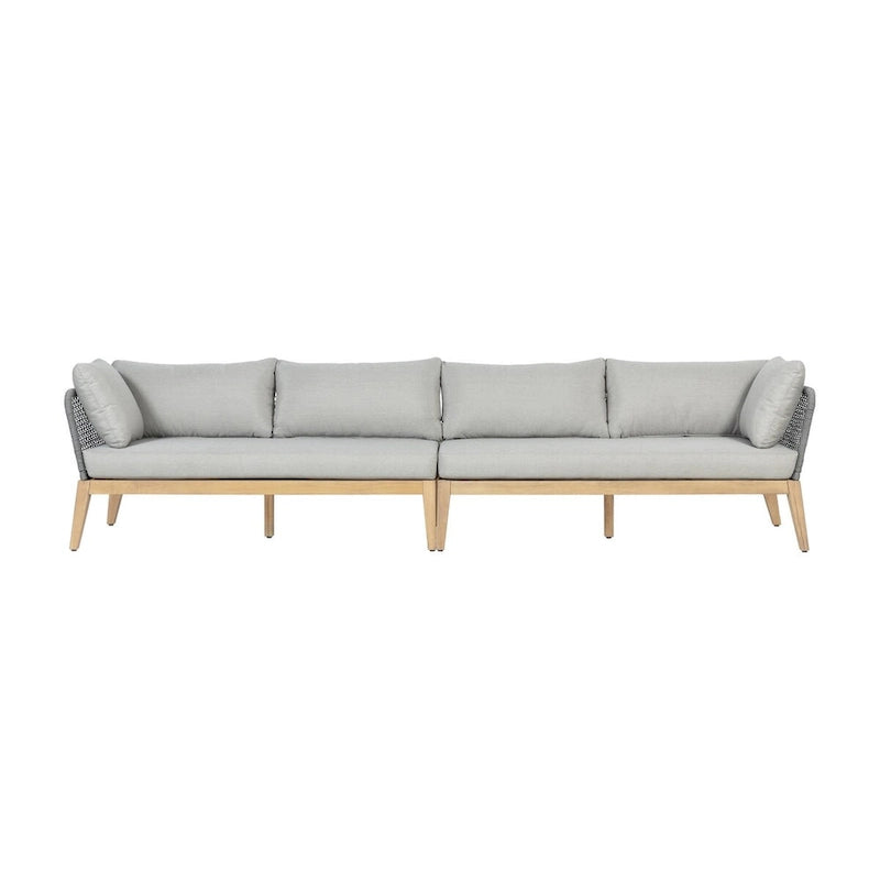 Canapé Cypress Teak Wood 128 avec motif en corde