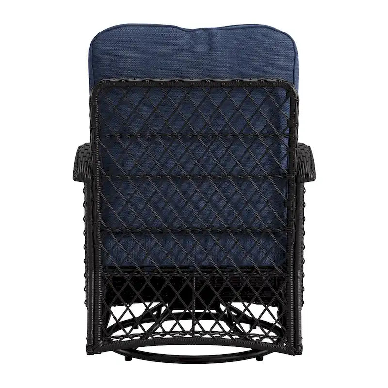 Ensemble de 3 chaises de patio pivotantes Maybelle