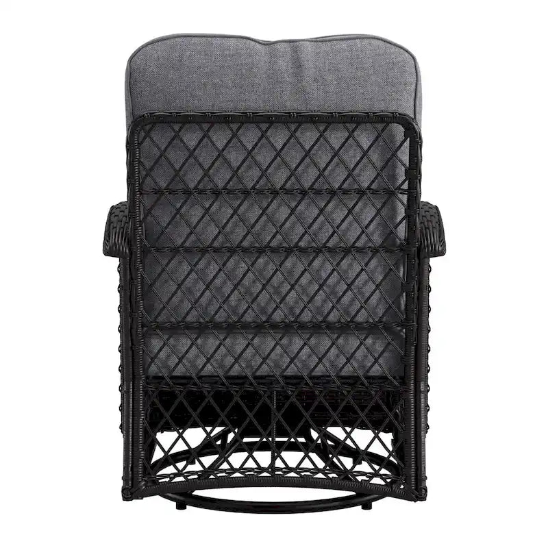 Ensemble de 3 chaises de patio pivotantes Maybelle
