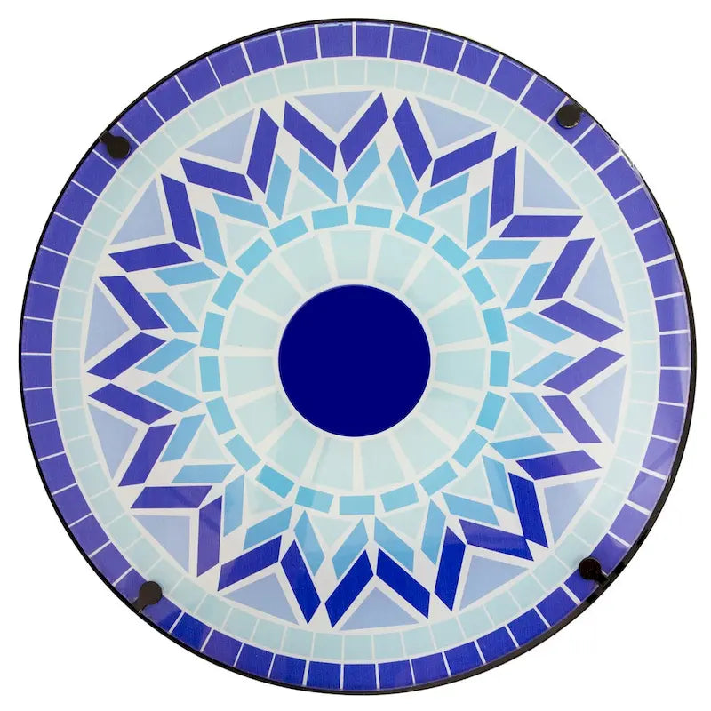 Table d'appoint de patio en mosaïque de verre Blue Sun 19