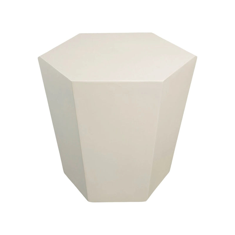 Table d'appoint hexagonale en béton de 24 pouces, moderne et minimaliste, pour l'intérieur et l'extérieur, de Patio Watcher