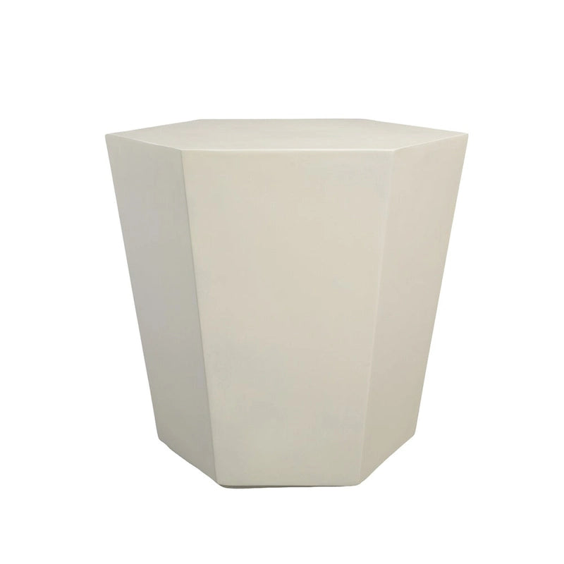 Table d'appoint hexagonale en béton de 24 pouces, moderne et minimaliste, pour l'intérieur et l'extérieur, de Patio Watcher