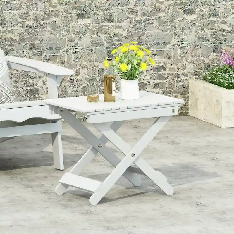 Table d'appoint pliante en bois pour l'extérieur