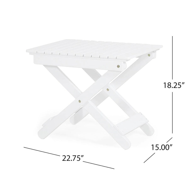 Table d'appoint pliante en bois pour l'extérieur