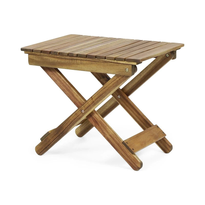 Table d'appoint pliante en bois pour l'extérieur