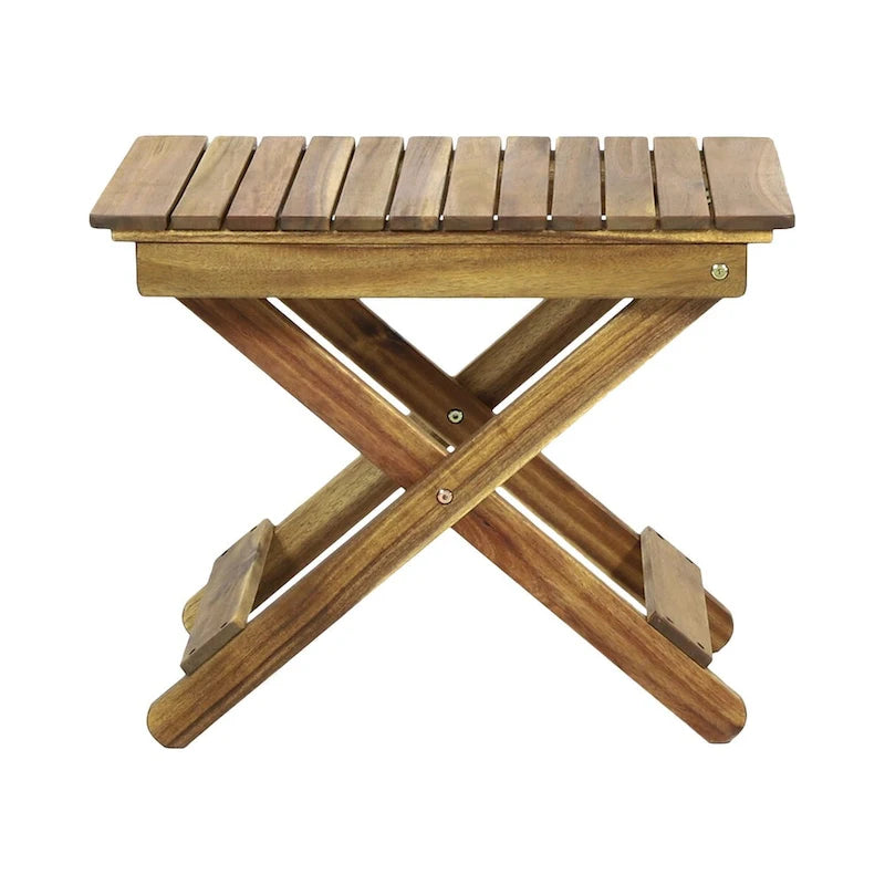 Table d'appoint pliante en bois pour l'extérieur