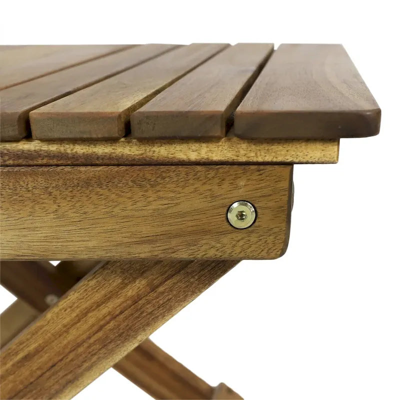 Table d'appoint pliante en bois pour l'extérieur