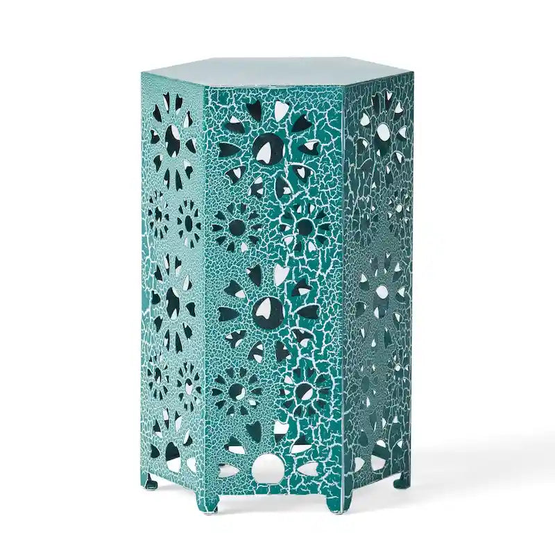 Table d'appoint d'extérieur de 14 po Table d'appoint florale par Christopher Knight Home