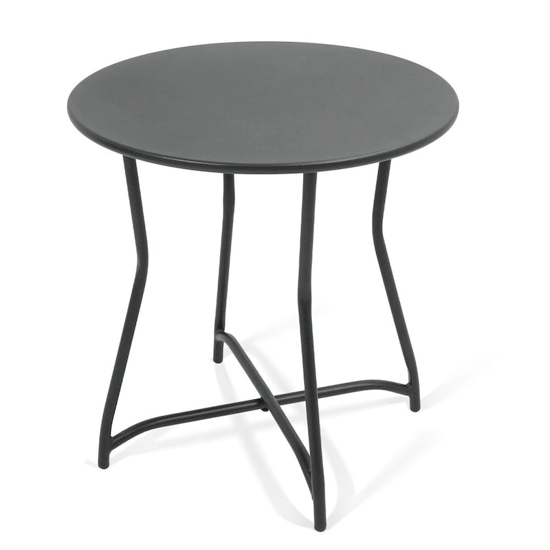 Table d'appoint ronde en métal pour patio