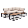 Ensemble de canapés de jardin modulables Cordova