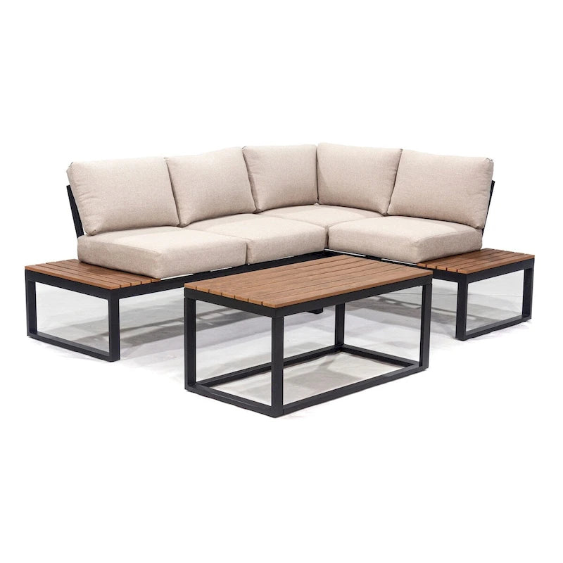 Ensemble de canapés de jardin modulables Cordova