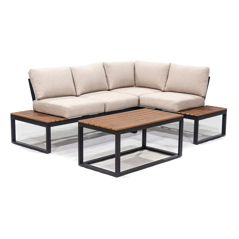 Ensemble de canapés de jardin modulables Cordova