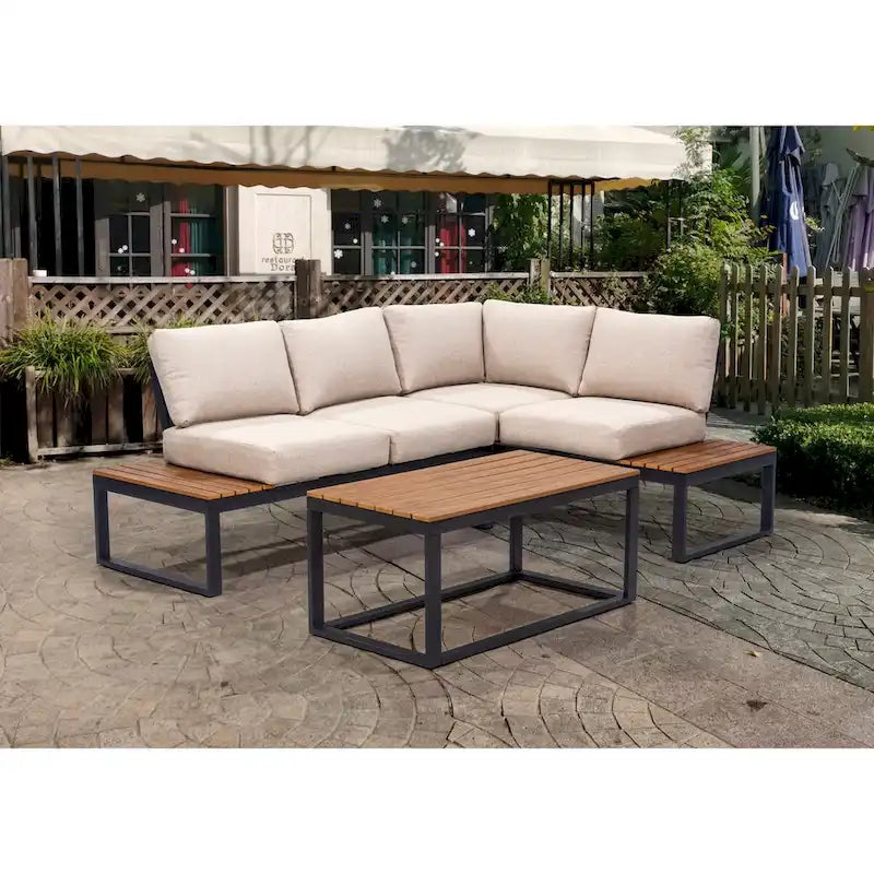 Ensemble de canapés de jardin modulables Cordova