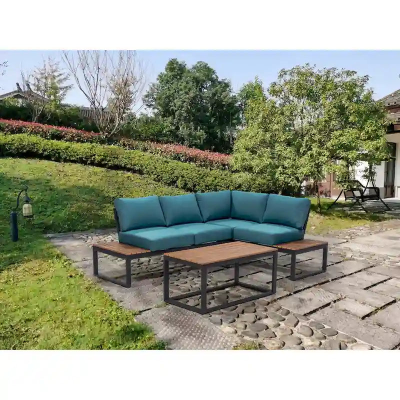 Ensemble de canapés de jardin modulables Cordova