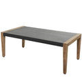 Wood Outdoor Coffee Table with Wood Legs - Dark Gray - Roche River Decor