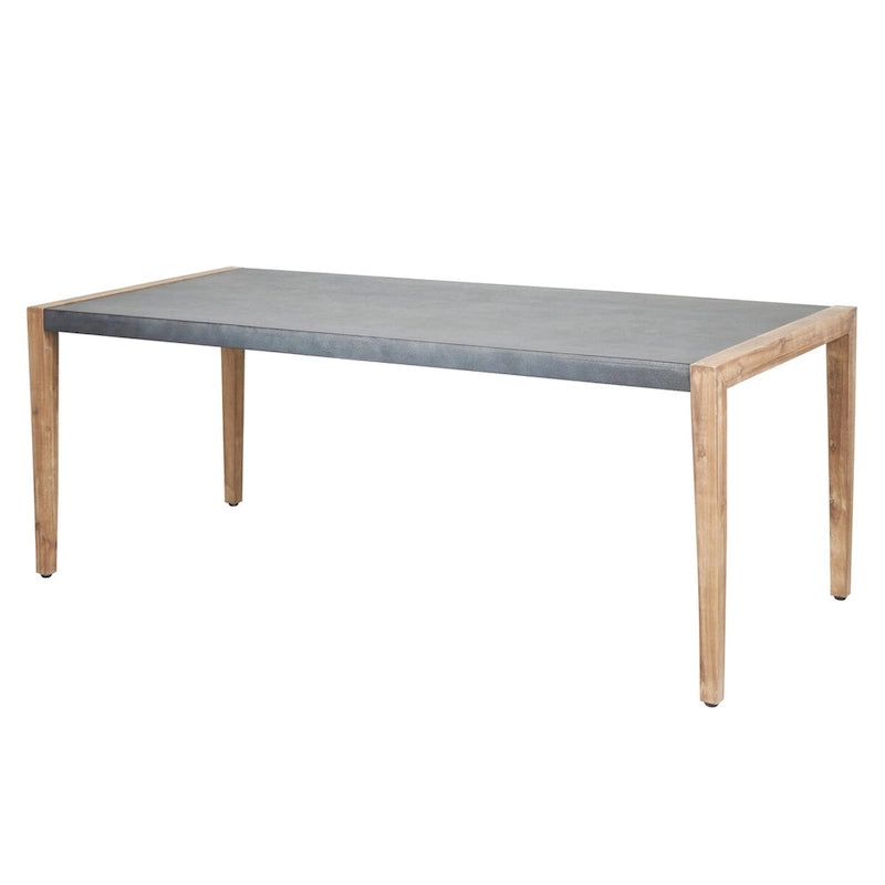 Table basse d'extérieur en bois avec pieds en bois - Gris foncé - Décor Roche River