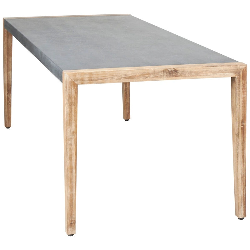 Table basse d'extérieur en bois avec pieds en bois - Gris foncé - Décor Roche River