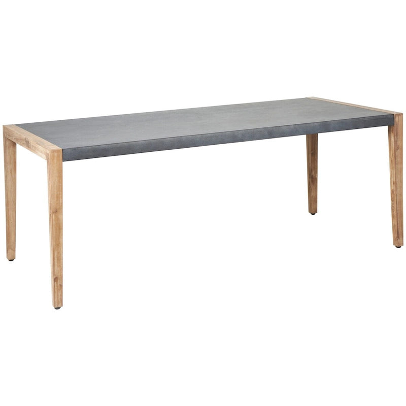 Table basse d'extérieur en bois avec pieds en bois - Gris foncé - Décor Roche River