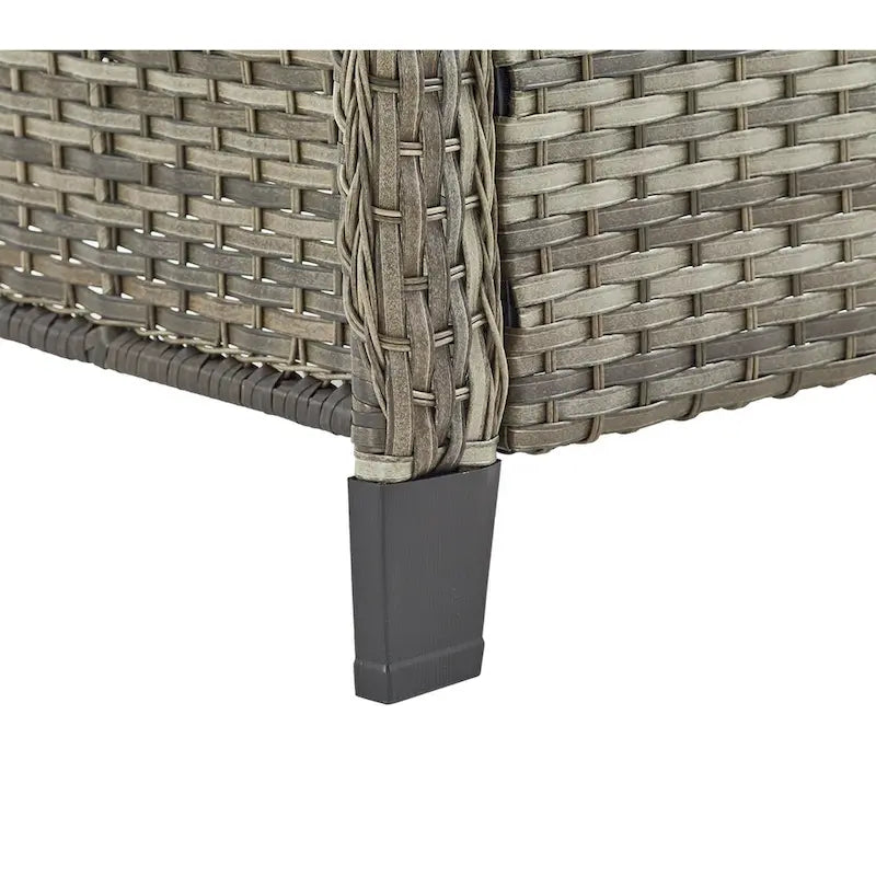 Chaises d'extérieur Gymojoy, lot de 2 chaises de salle à manger de patio en rotin PE - Gris