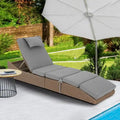 Chaise Lounge Outdoor, Patio Chaise Lounge Chair, Pool Chaise Lounge for Sun Tanning Lay Flat Poolside Lounger
