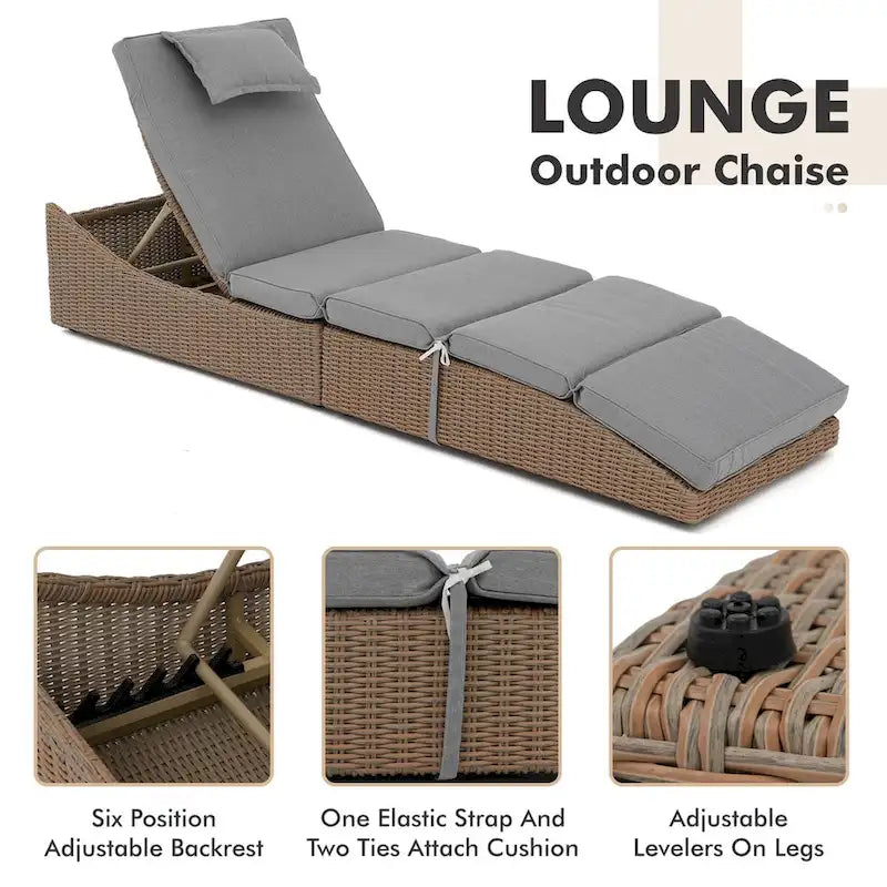 Chaise longue d'extérieur, chaise longue de patio, chaise longue de piscine pour bronzer, transat de piscine plat