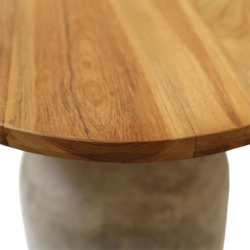 Table d'appoint Elizabeth, naturel/gris