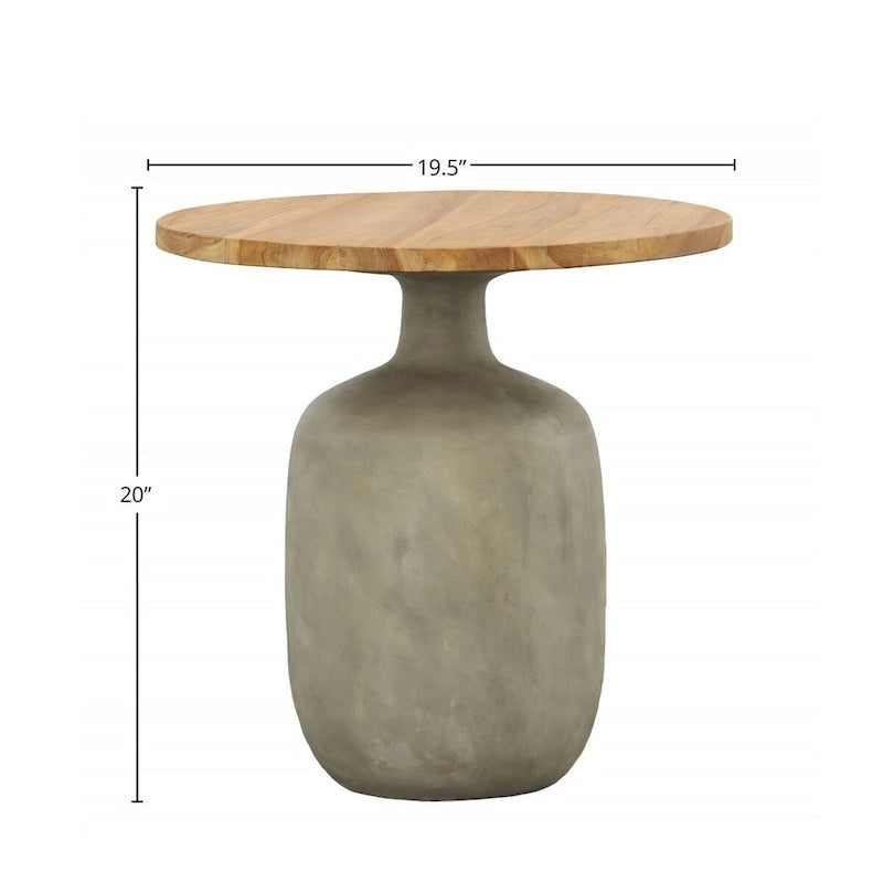 Table d'appoint Elizabeth, naturel/gris