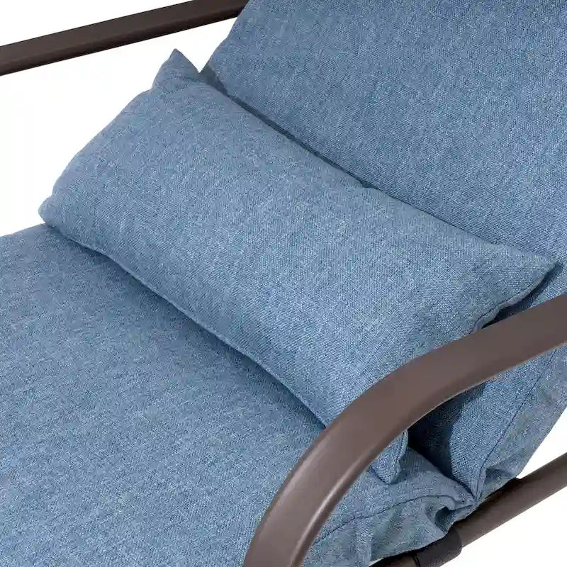 VredHom Chaise longue d'extérieur réglable avec coussin et oreiller (lot de 2) - Lot de 2