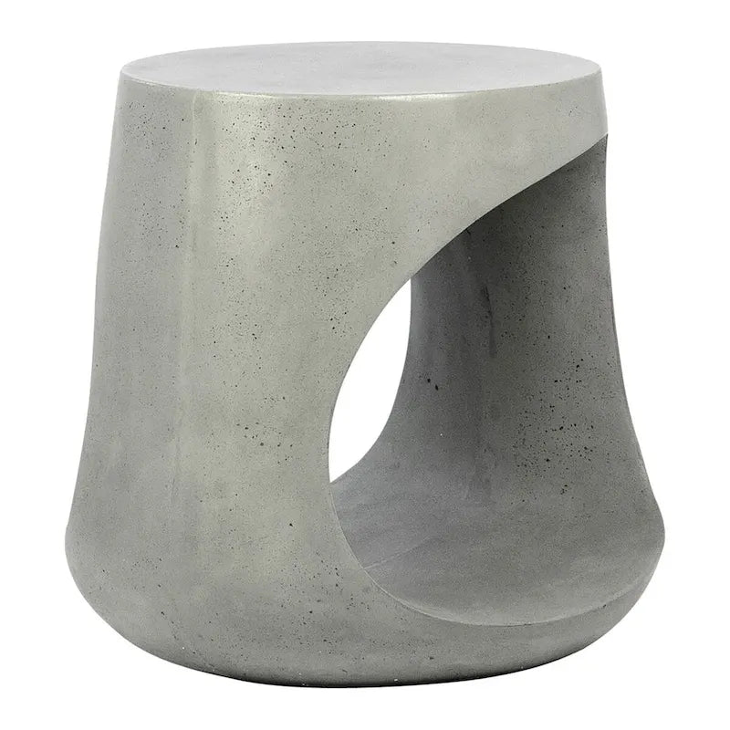 Table d'appoint Kimberly à découpes rondes, Gris moyen