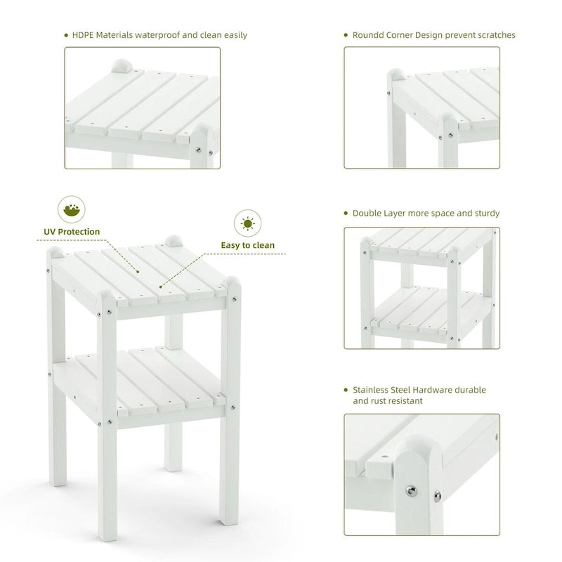 Table d'appoint extérieure en PEHD pour votre terrasse ou jardin