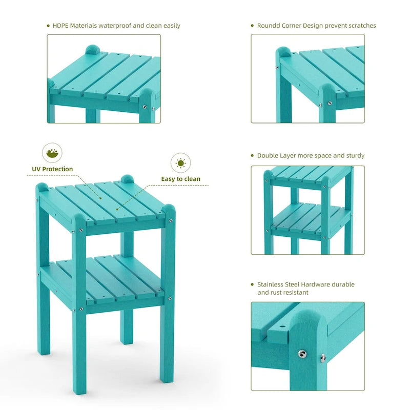 Table d'appoint extérieure en PEHD pour votre terrasse ou jardin