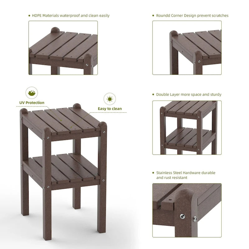 Table d'appoint extérieure en PEHD pour votre terrasse ou jardin